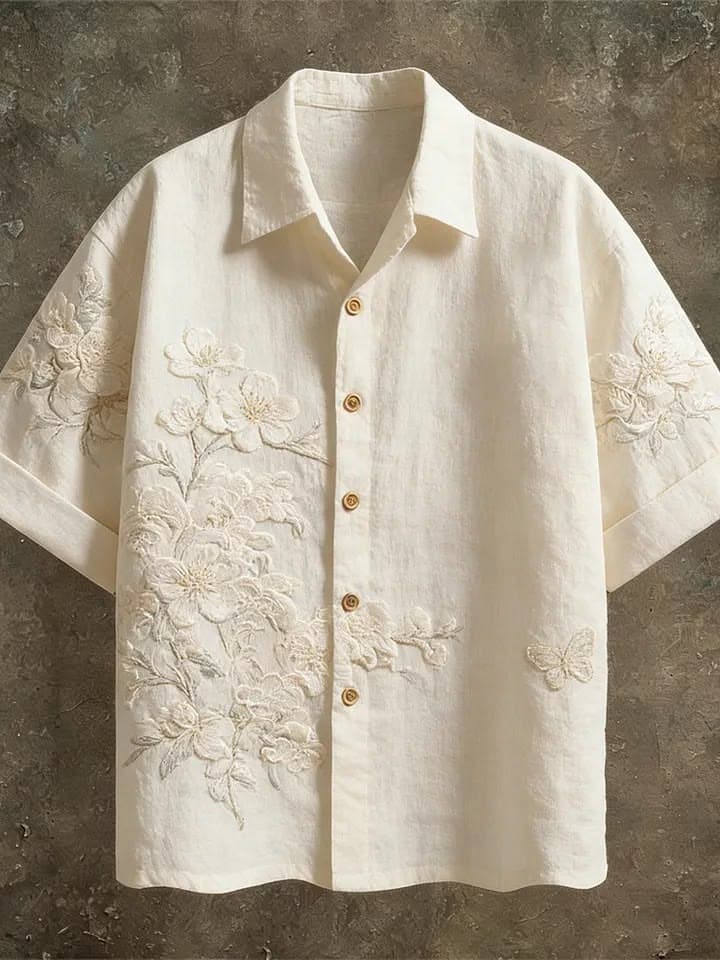 Men white shirt — back